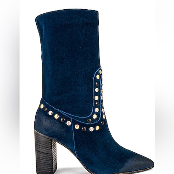 Free Peoplee Dakota Studded boot in Blue Moon- suede NWOB, size 38 - Picture 1 of 5